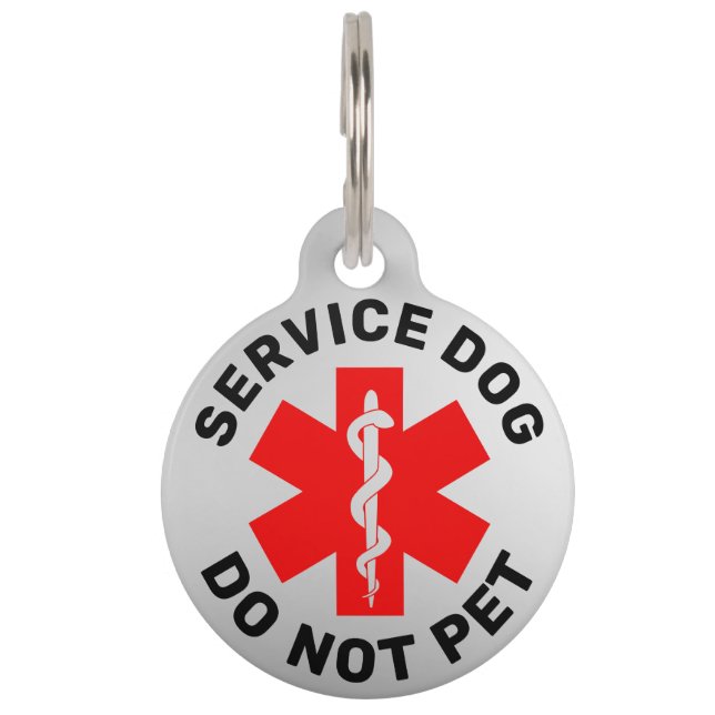 Service-Hund nicht Haustier Haustiermarke (Vorderseite)