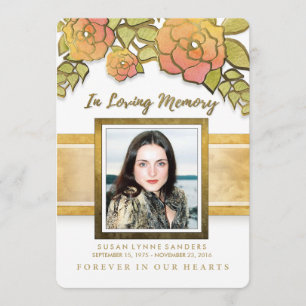 Service Memorial Invitation photo de Golden Flower