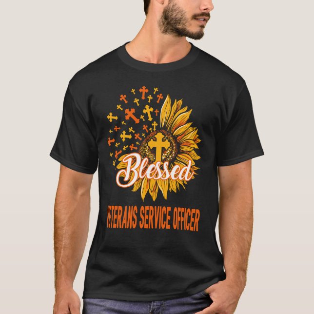 Service Officer für gesegnete Veteranen T-Shirt (Vorderseite)