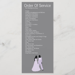 Service Order für zwei Hochzeiten (Lilac und Gray) Programm