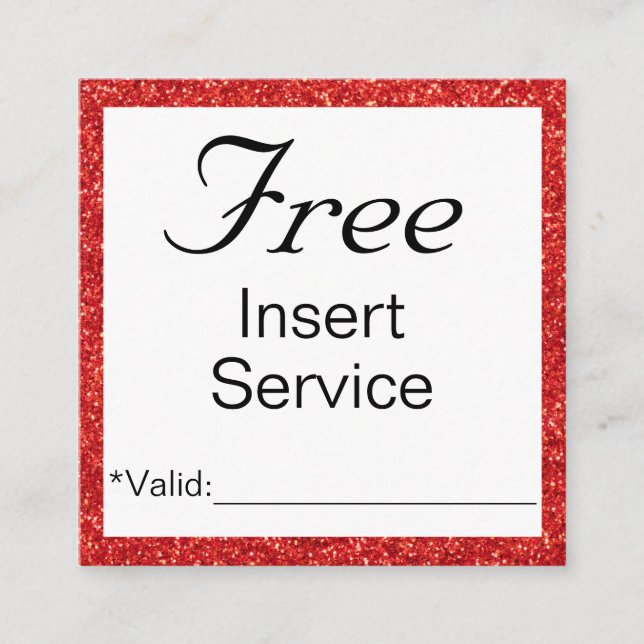 Service promotionnel ou carte de réduction (Devant)