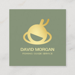 Service Sage Green and Gold Quadratische Visitenkarte