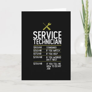 Service Technician Gift Present Idea Karte