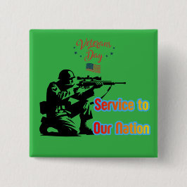 Service To Nation kelly green Button