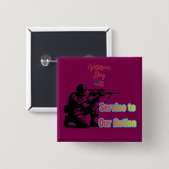 Service To Nation wine Button (Vorne & Hinten)