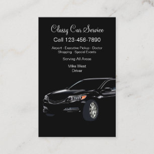 Service Voiture Classique Uber Driver Cartes de vi