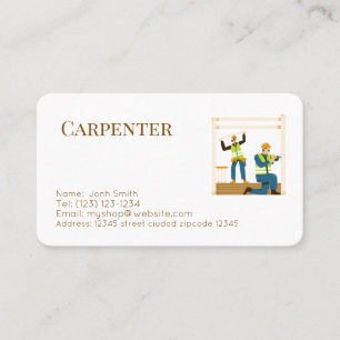 services de charpenterie carte de visite modifiabl