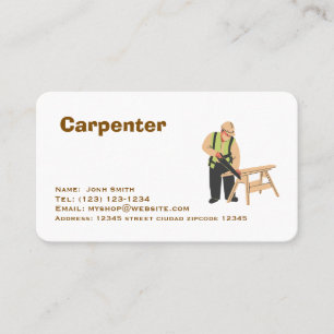 services de charpenterie carte de visite modifiabl