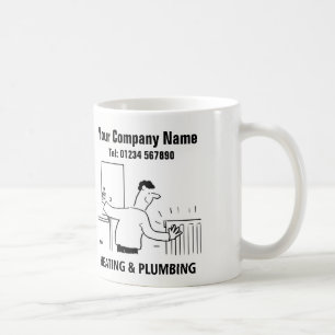 Services de chauffage et de plomberie Cartoon Mug