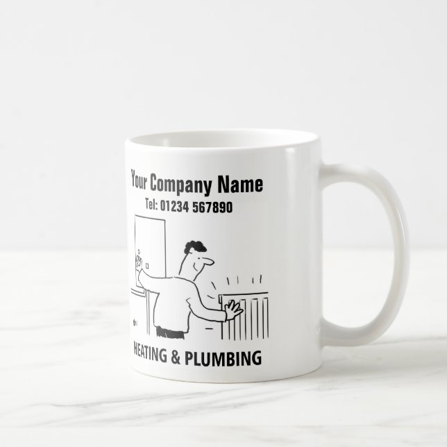 Services de chauffage et de plomberie Cartoon Mug (Droite)