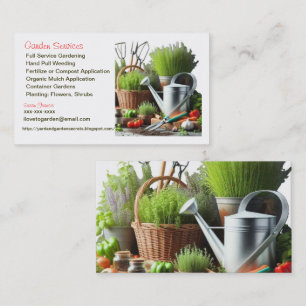 Services de jardin / Carte de visite jardiner