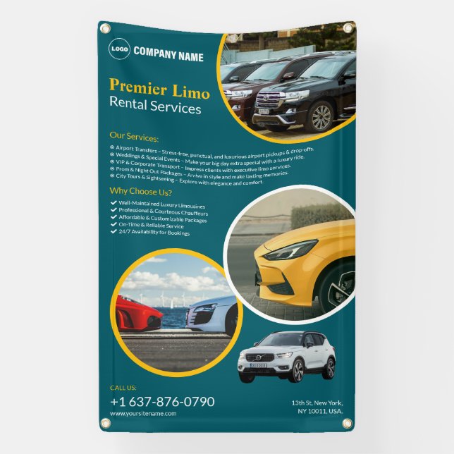 Services de location de voiture Bannière personnal (Verticale)