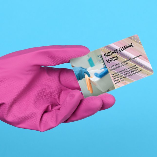 Services de nettoyage | Fournitures | Carte de vis (Créateur téléchargé)