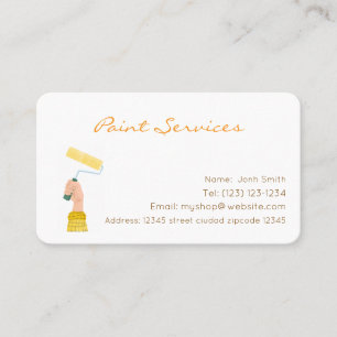 services de peinture carte de visite modifiable en