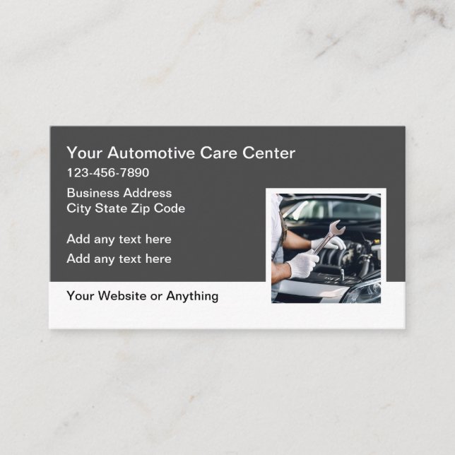 Services de réparation automobile Cartes de visite (Devant)