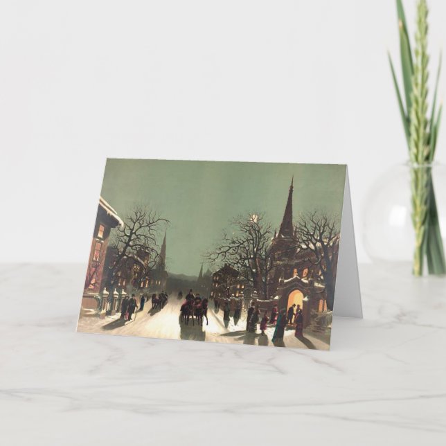 Services de réveillon de Noël, une carte de Noël (Devant)