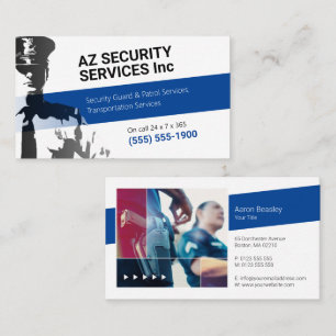 Services de sécurité Carte de visite de police