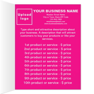 Services für Unternehmensprodukte - Liste rosa gef
