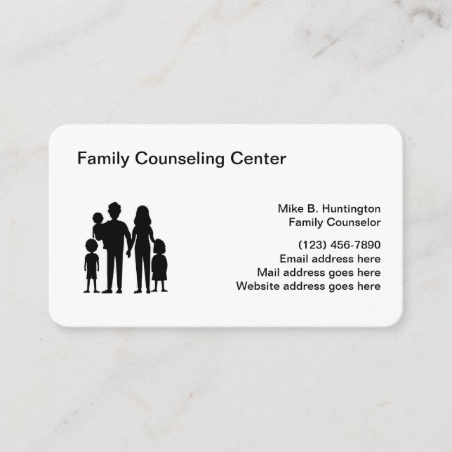 Services modernes de counseling familial Cartes de (Devant)