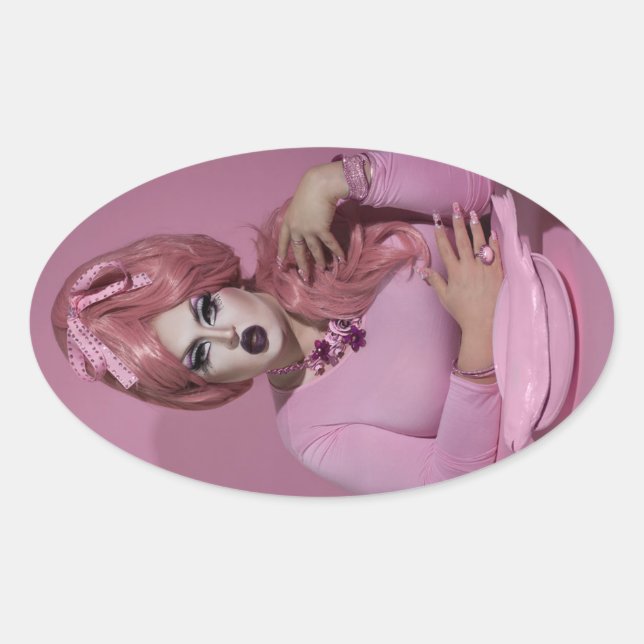 Servieren von Fischklebern - 4 Ovaler Aufkleber (Vorderseite)