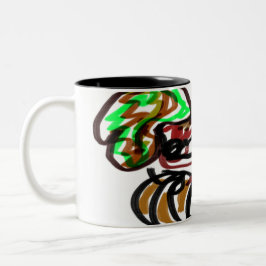 Serviertablett Zweifarbige Tasse