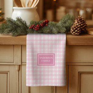 Serviette à carreaux personnalisée minimaliste d'a
