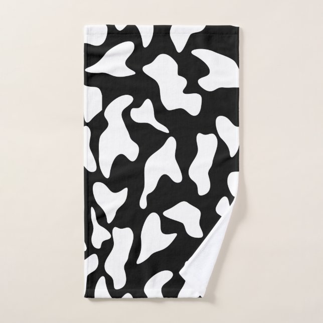 Serviette à imprimer à la main de vache (Serviette à main)