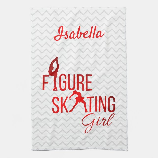 Serviette à lame Rougeur de patinage artistique (Vertical)