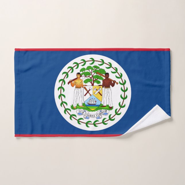 Serviette à main avec Drapeau de Belize (Serviette à main)