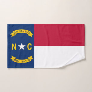 Serviette à main avec Drapeau de Caroline du Nord,