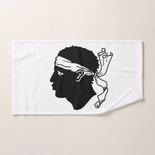 Serviette à main avec Drapeau de Corse, France