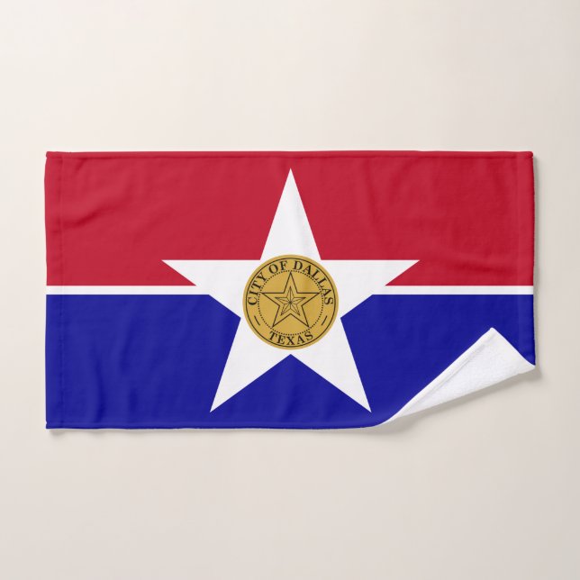 Serviette à main avec Drapeau de Dallas City, USA (Serviette à main)