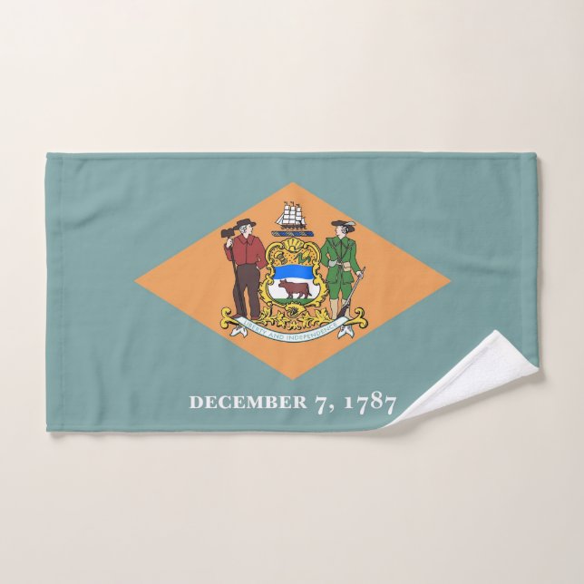 Serviette à main avec Drapeau de Delaware State, U (Serviette à main)