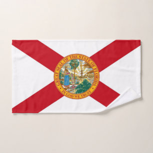 Serviette à main avec Drapeau de Floride Etat, USA
