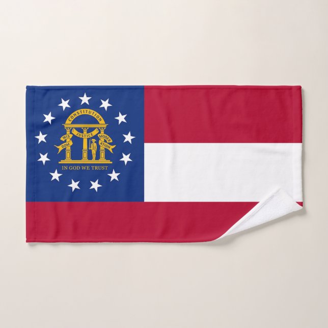 Serviette à main avec Drapeau de Géorgie Etat, USA (Serviette à main)