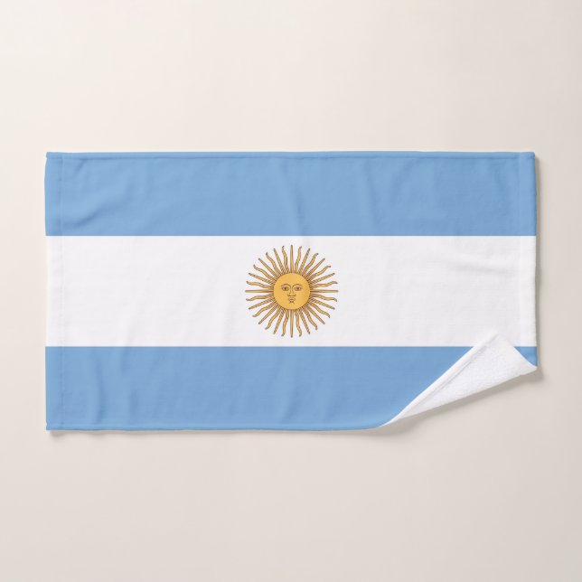 Serviette à main avec Drapeau de l'Argentine (Serviette à main)