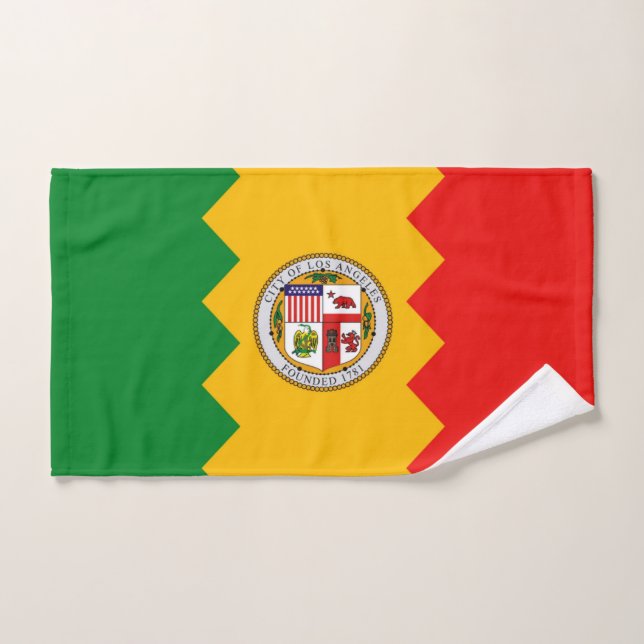 Serviette à main avec Drapeau de Los Angeles, USA (Serviette à main)