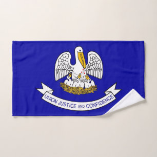 Serviette à main avec Drapeau de Louisiana State, 