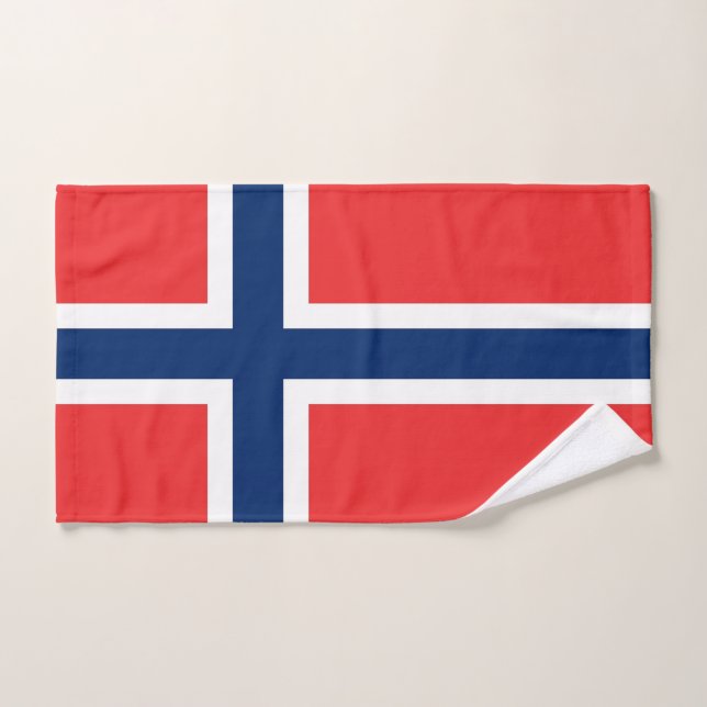 Serviette à main avec Drapeau de Norvège (Serviette à main)