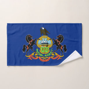Serviette à main avec Drapeau de Pennsylvanie Stat