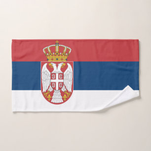 Serviette à main avec Drapeau de Serbie