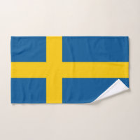 Serviette à main avec Drapeau de Suède