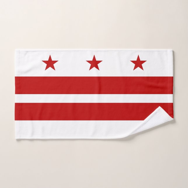 Serviette à main avec Drapeau de Washington DC, US (Serviette à main)