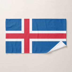 Serviette à main avec Drapeau d'Islande