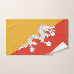 Serviette à main avec Drapeau du Bhoutan