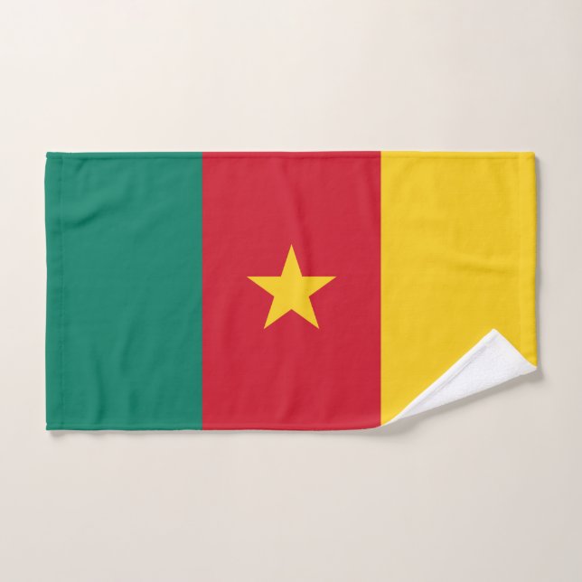 Serviette à main avec Drapeau du Cameroun (Serviette à main)