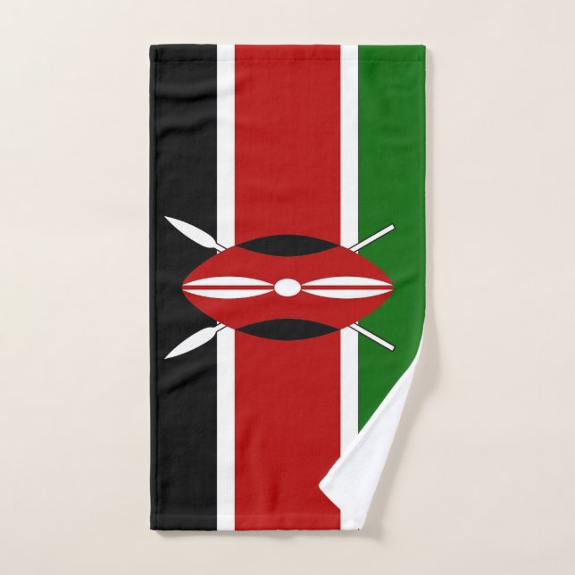 Serviette à main avec Drapeau du Kenya (Serviette à main)