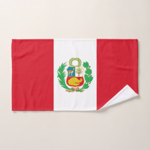 Serviette à main avec Drapeau du Pérou