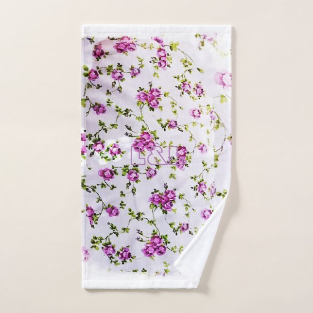 Serviette à main avec fleurs  (Serviette à main)