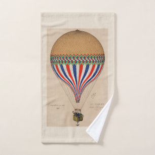 Serviette à main: BALLON D'AIR CHAUD AVEC DRAPEAU